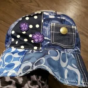 Vintage Rare Coach Poppy Denim Patchwork Bucket Hat P/Small Coach | Accessories | Vintage Rare Coach Poppy Denim  main image 4